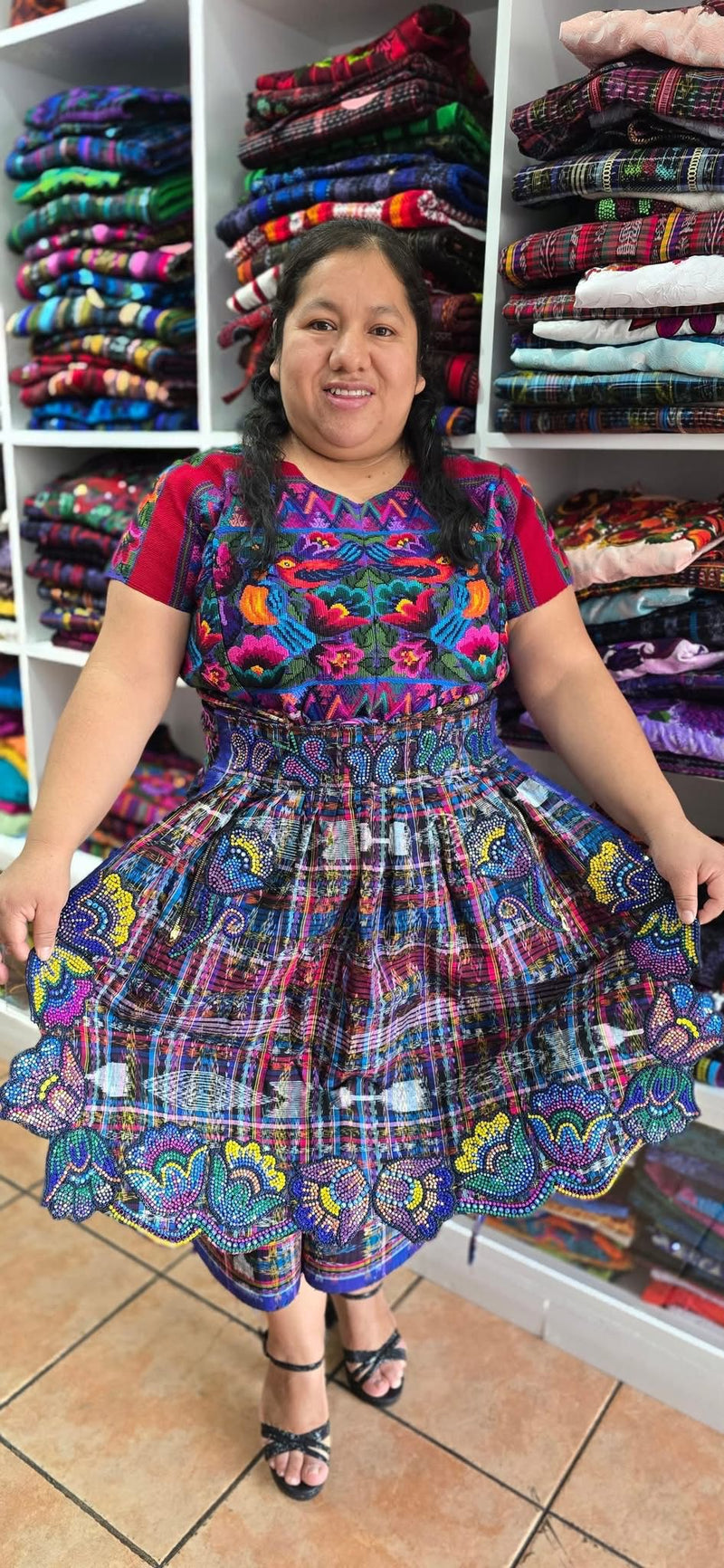 Traje de guipil de marcador